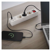 Pagarinātājs 2 m, 3 kontaktligzdas, ar slēdzii, 2×USB, EMOS