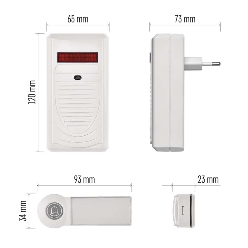 Wireless doorbell EMOS P5705, with one melody