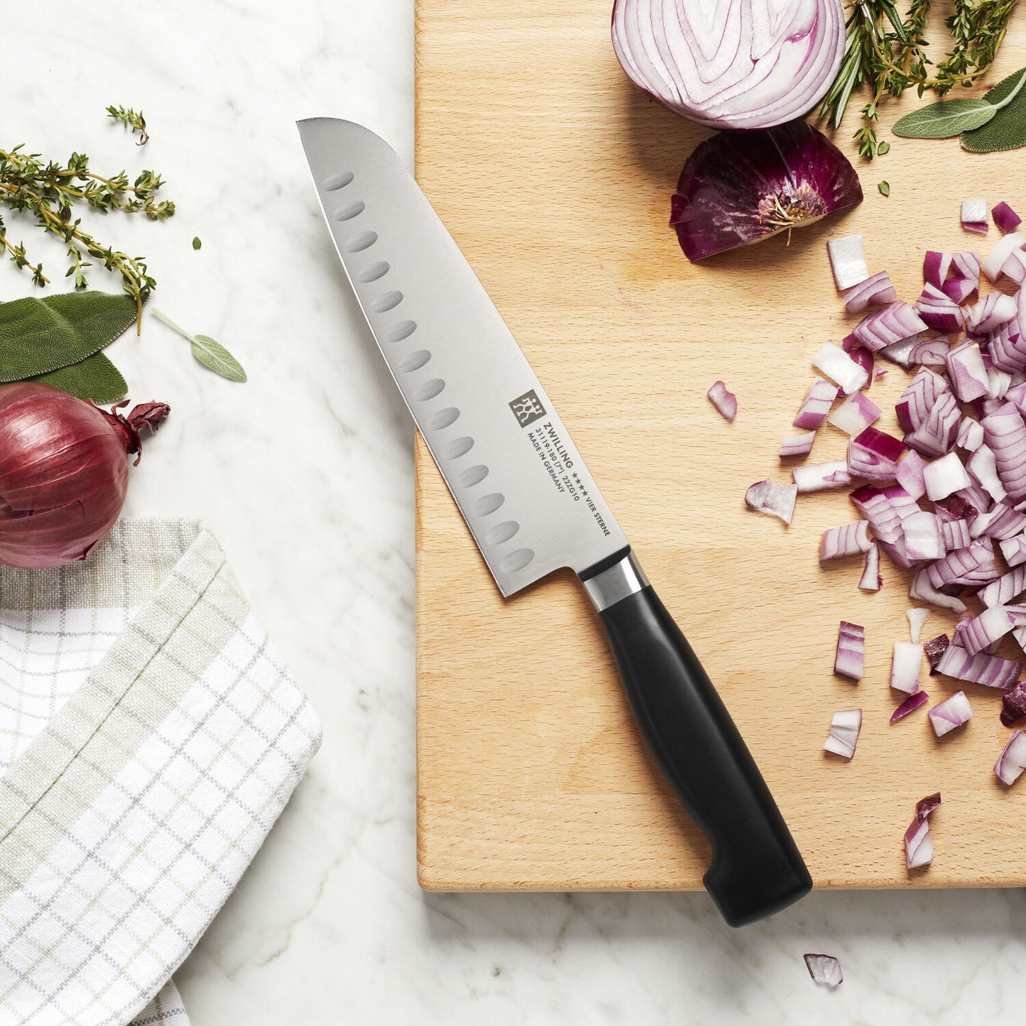 Santoku knife Zwilling Four Star 18cm