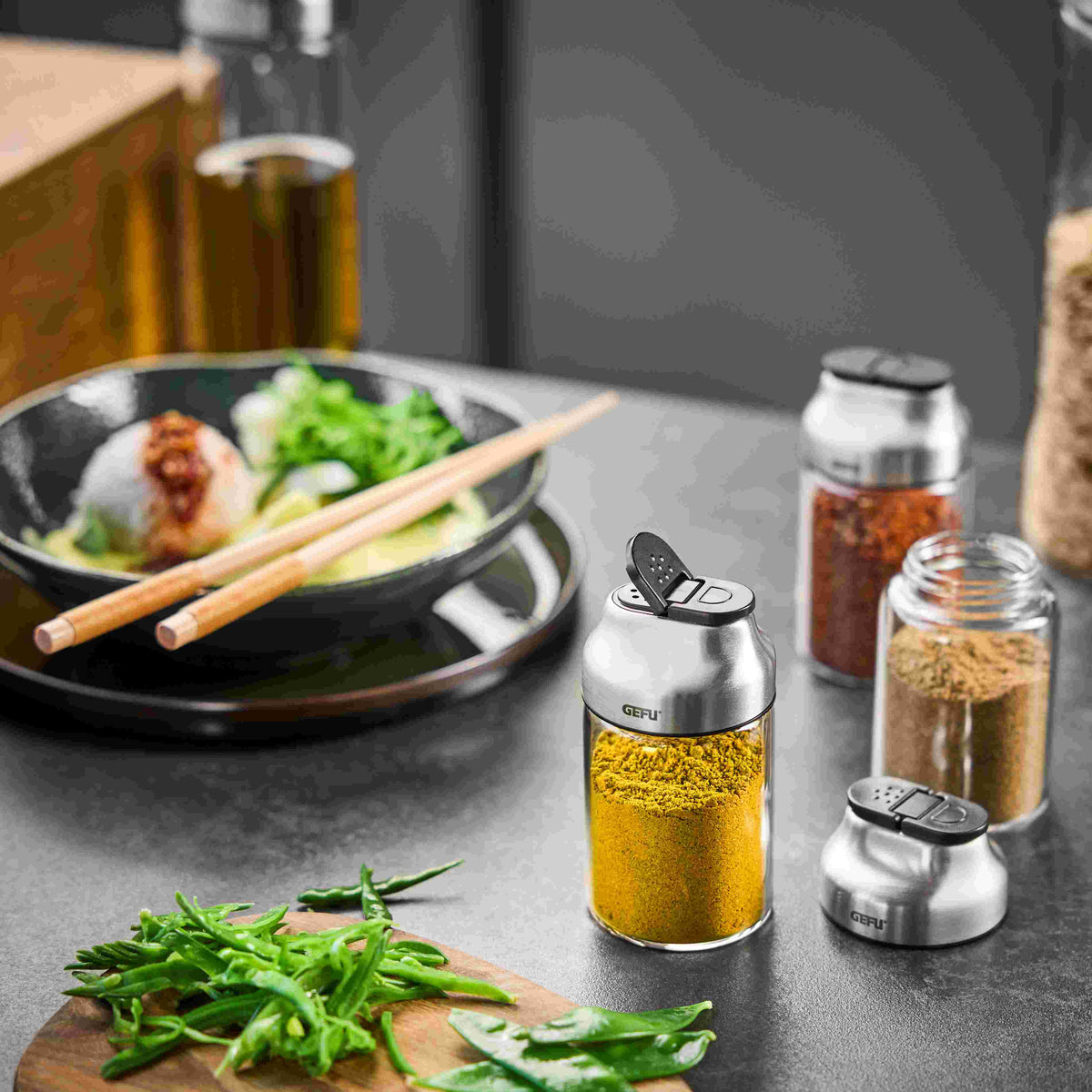 Spice jar display GEFU Kippo 120ml x 12 pcs.
