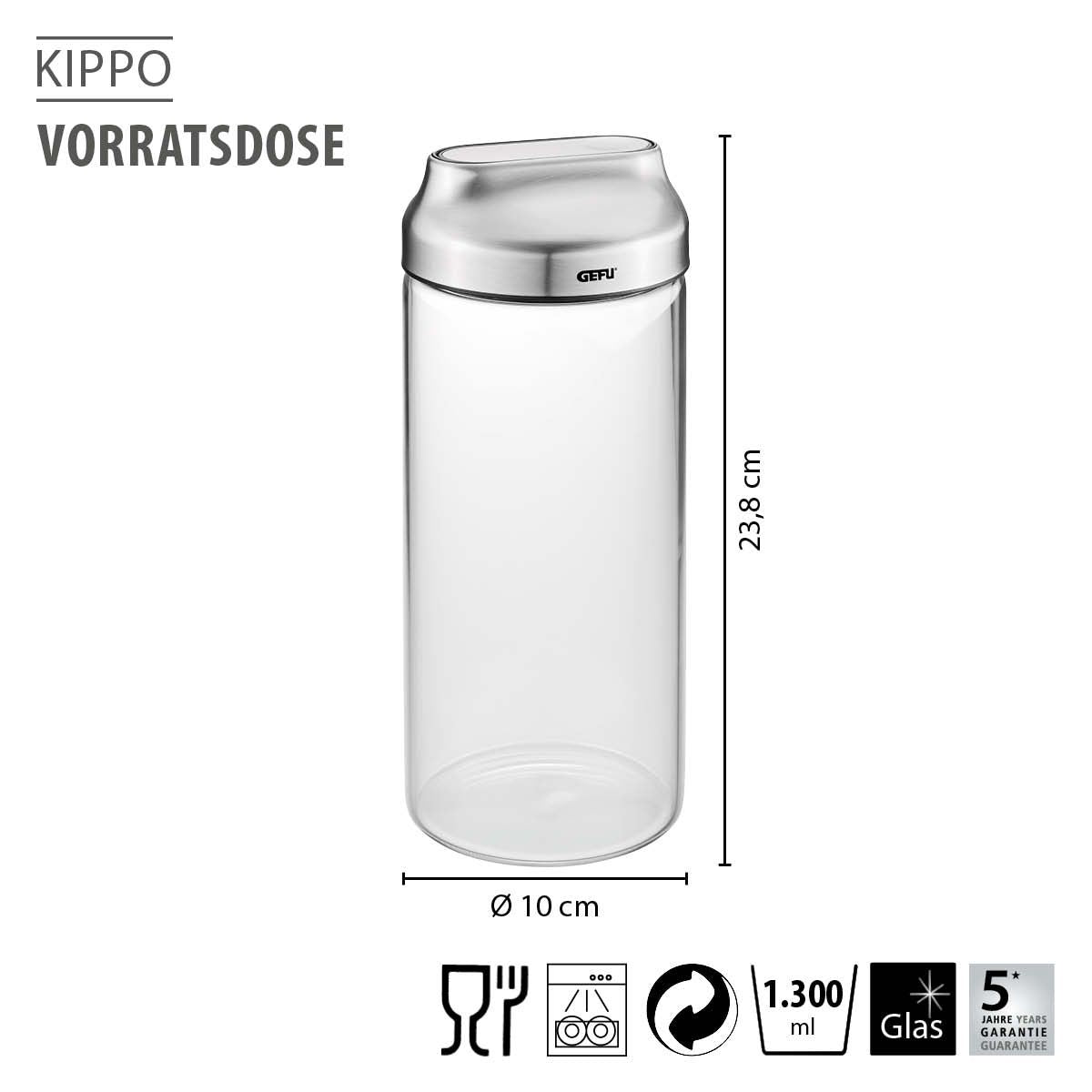 Storage Container GEFU KIPPO 1300 ml