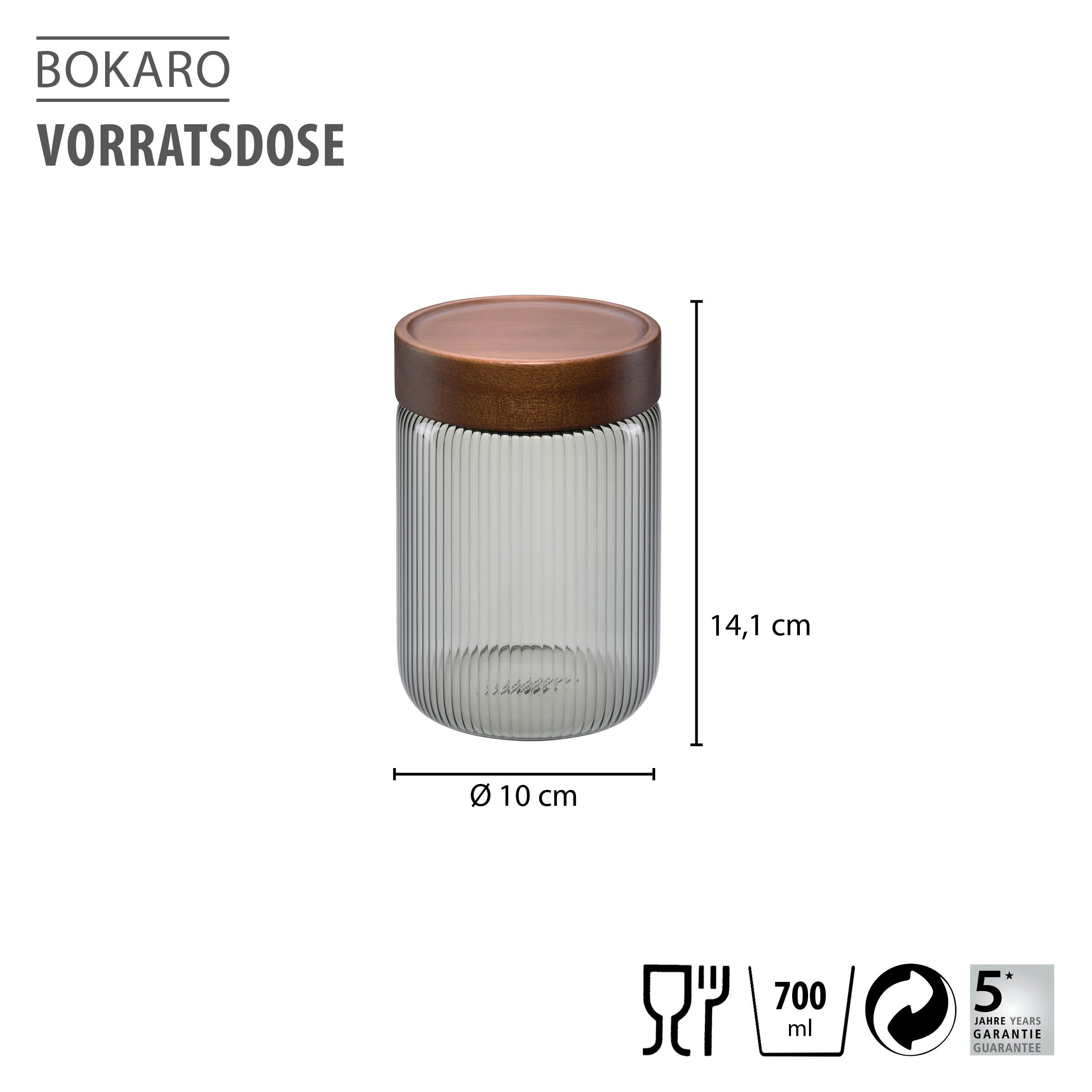 GEFU BOKARO uzglabāšanas trauks, 700 ml