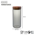 GEFU BOKARO uzglabāšanas trauks, 1500 ml