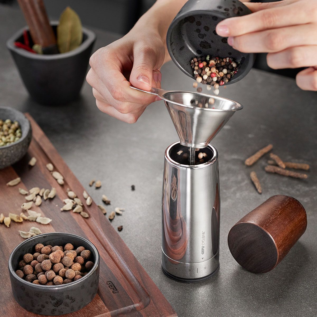 Garšvielu dzirnaviņas GEFU SPICE GRIND