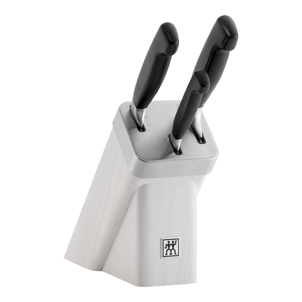 ZWILLING Four Star nažu komplekts ar pašasinošu bloku, 4 daļas, balts