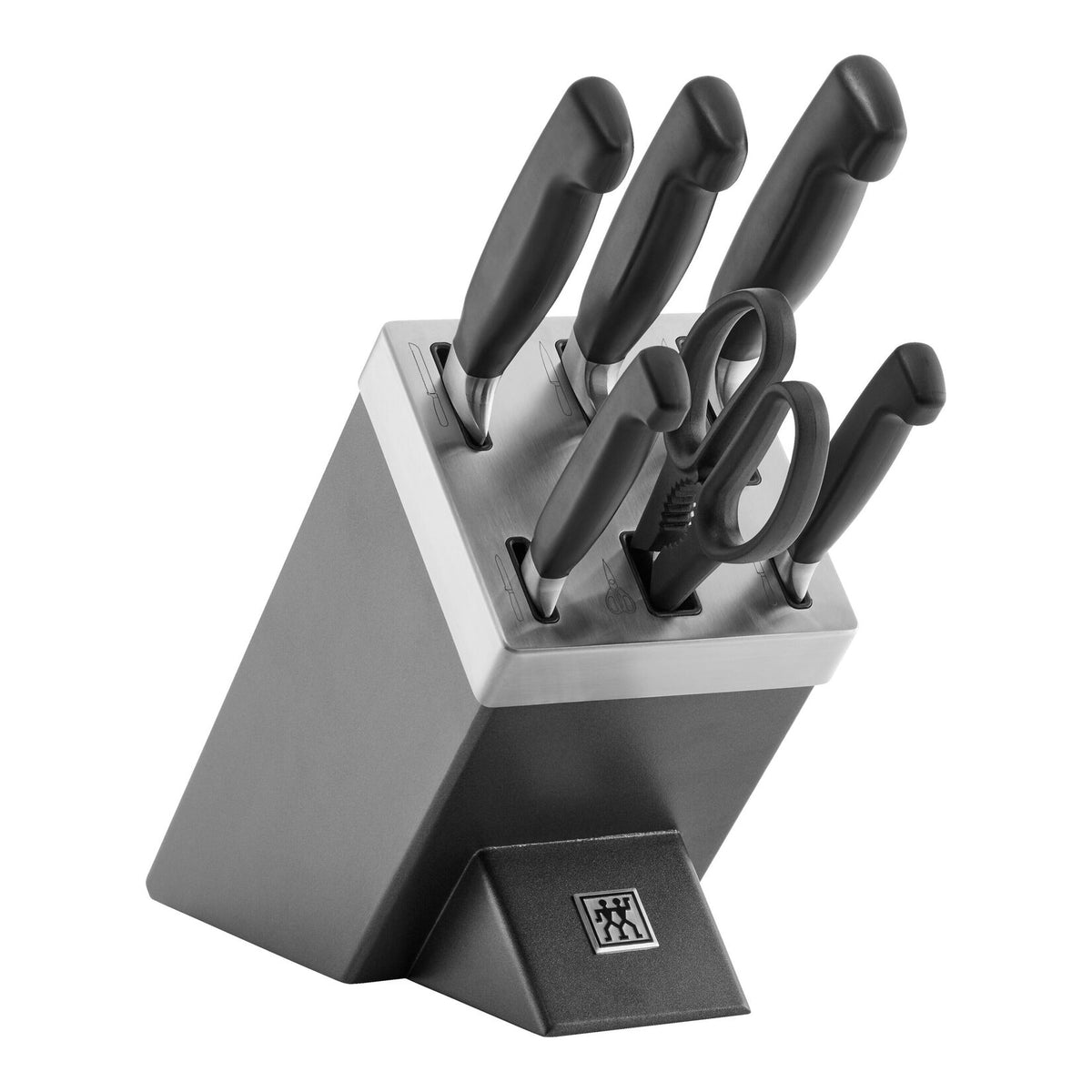 ZWILLING FOUR STAR nažu komplekts ar pašasinošu bloku, 7 daļas, antracīta