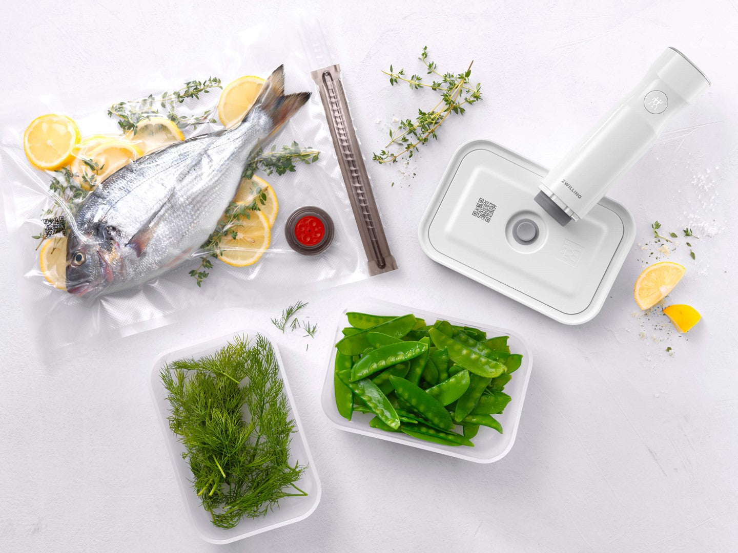 Stikla vakuuma trauku, maisiņu un sūknīša komplekts ZWILLING FRESH & SAVE M/L