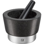 Granīta miezeris un piesta ZWILLING SPICES 15 cm, melna