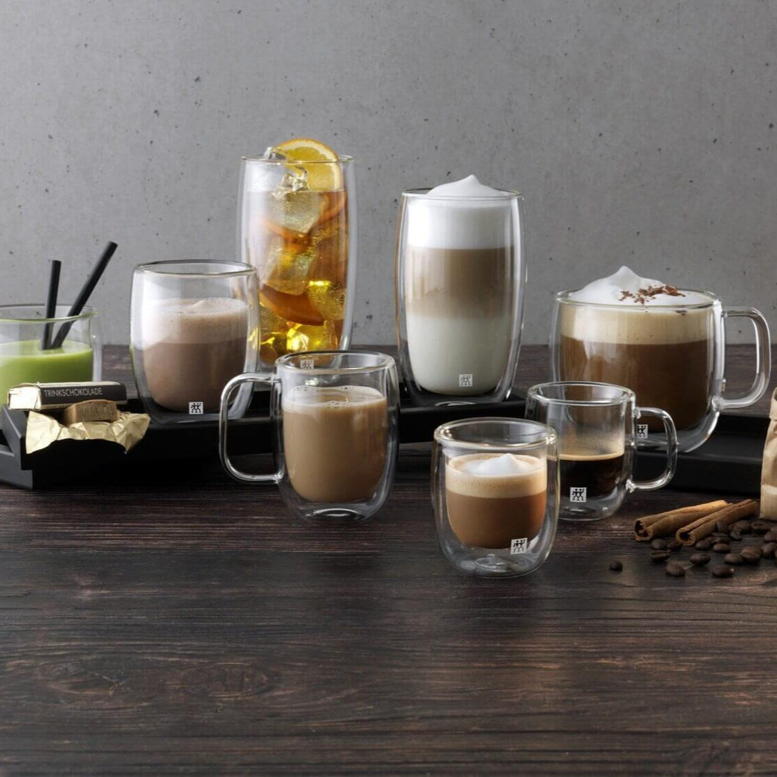 Dubultsienu stikla latte glāzes Zwilling Sorrento 350ml