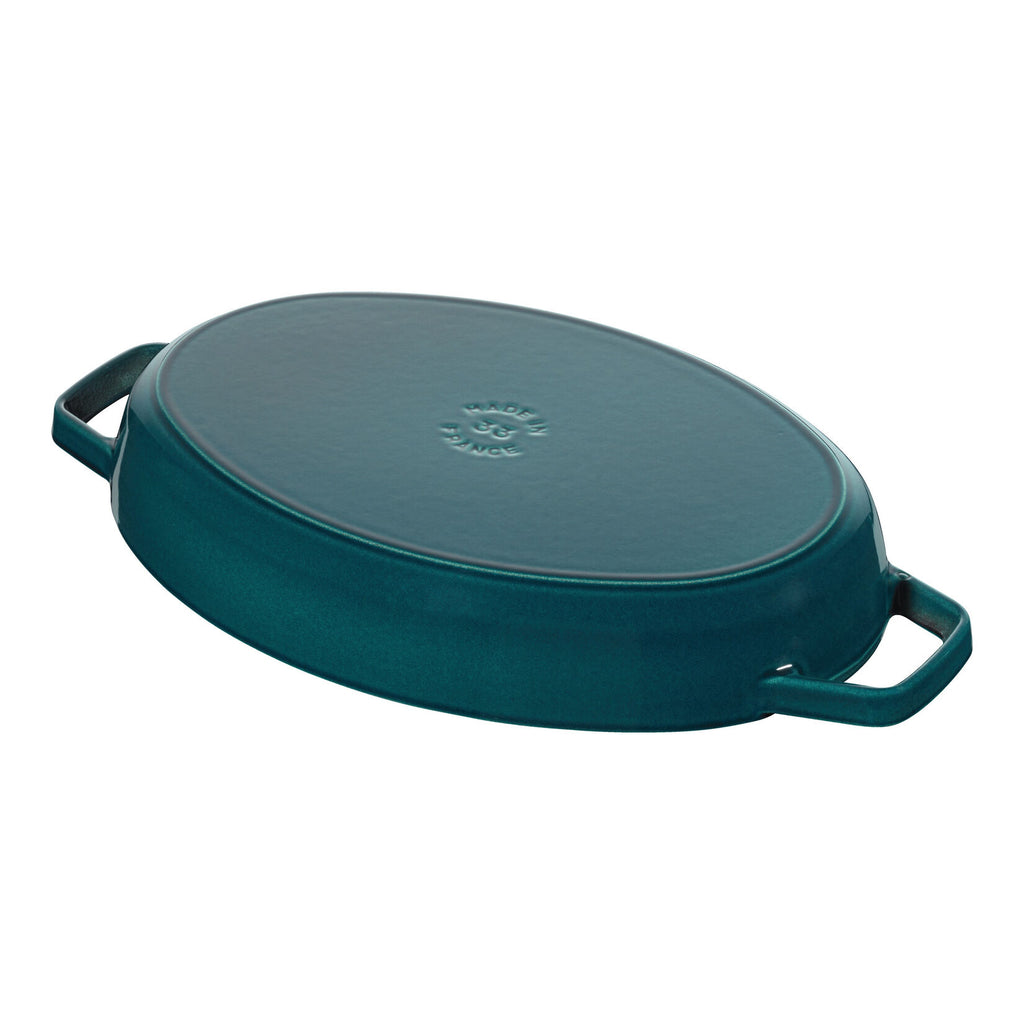 STAUB Specialities ovāls čuguna cepamtrauks zivīm ar vāku 33 cm, 2.8L, La Mer