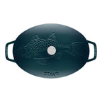 STAUB Specialities ovāls čuguna cepamtrauks zivīm ar vāku 33 cm, 2.8L, La Mer