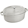 Ovāls emaljēts čuguna katls STAUB LA COCOTTE 8L, balts