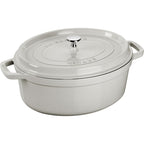 Ovāls emaljēts čuguna katls STAUB LA COCOTTE 6.7L, balts