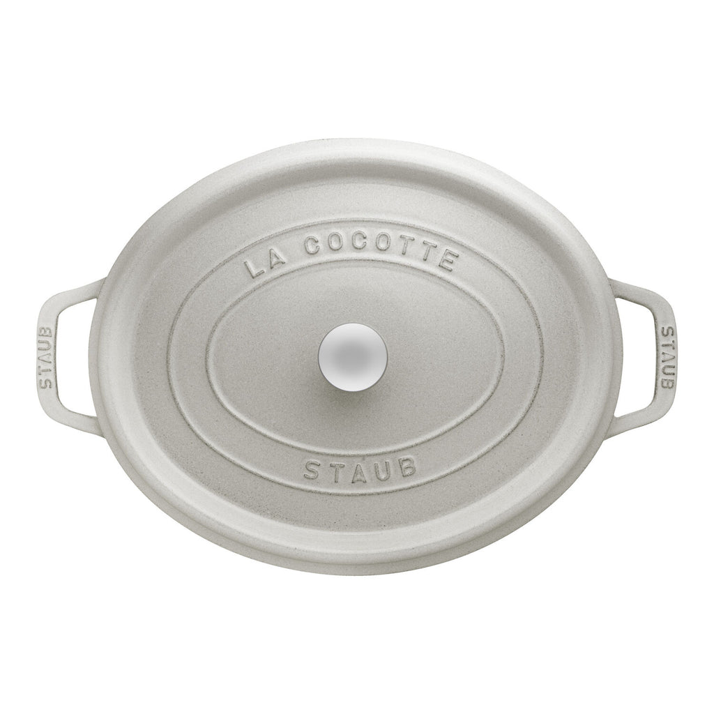 Ovāls čuguna katls 29cm STAUB LA COCOTTE 4.2L, balts