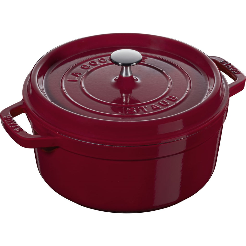 Emaljēts čuguna katls ar vāku Staub 24cm 3,8L La Cocotte, bordo