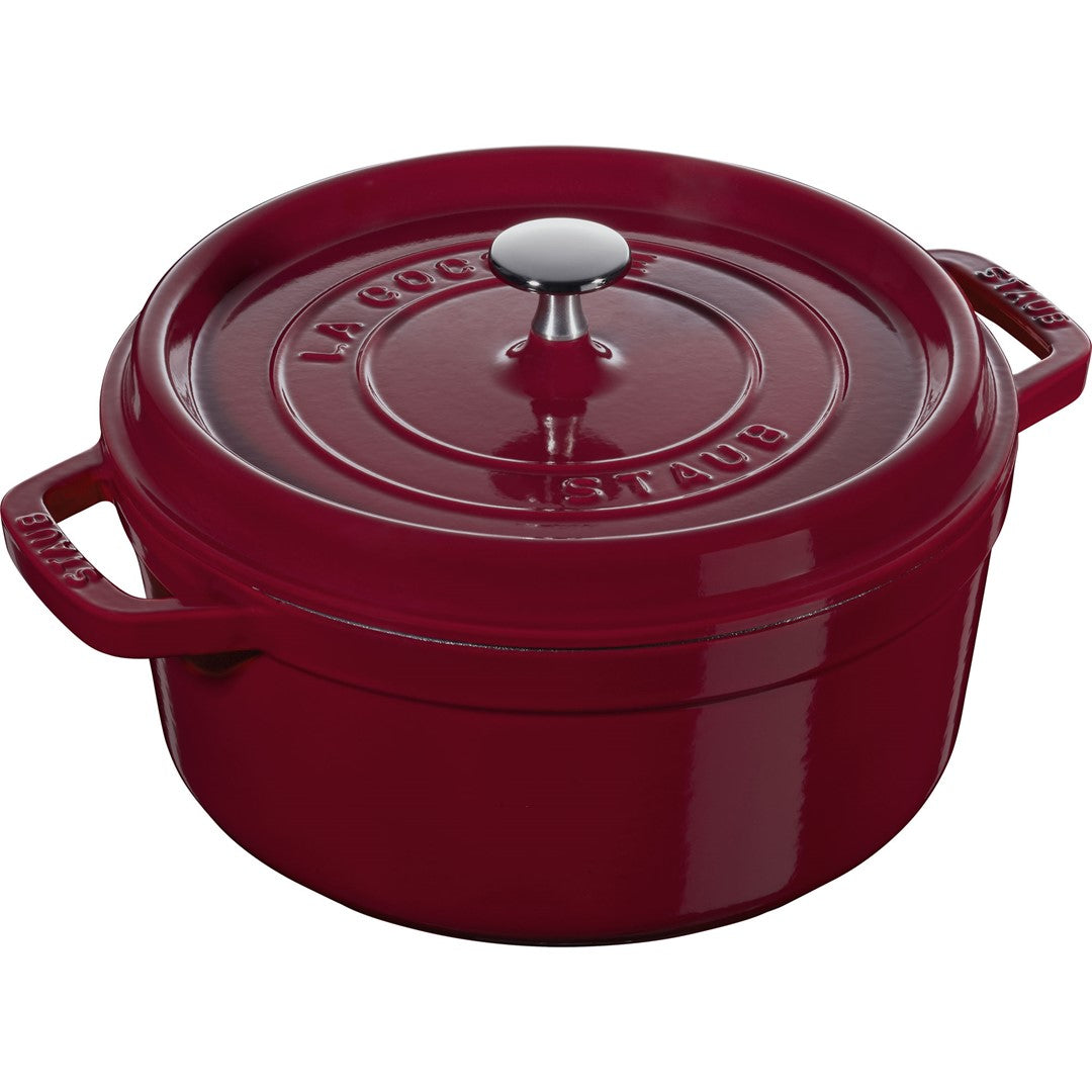 Emaljēts čuguna katls ar vāku Staub 24cm 3,8L La Cocotte, bordo