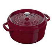 Emaljēts čuguna katls ar vāku Staub 28cm 6.7L La Cocotte, tumši sarkans