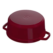 Emaljēts čuguna katls ar vāku Staub 28cm 6.7L La Cocotte, tumši sarkans