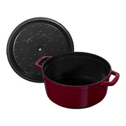 Emaljēts čuguna katls ar vāku Staub 24cm 3,8L La Cocotte, bordo
