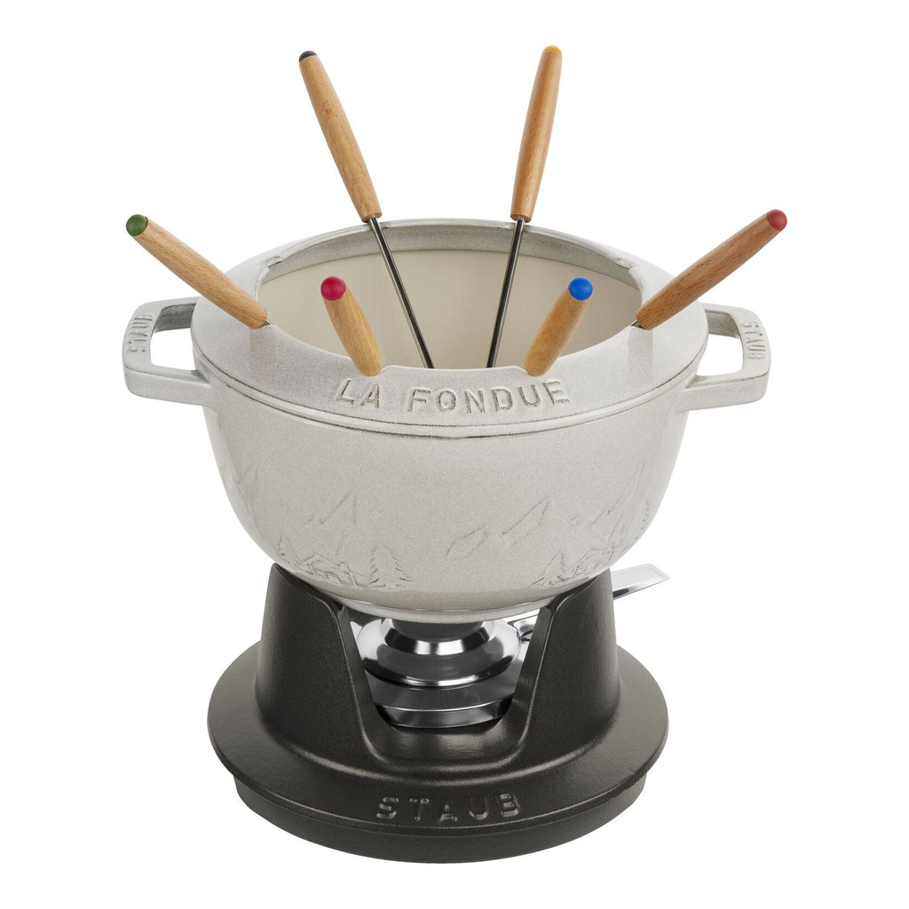 STAUB Specialities čuguna fondī komplekts 20 cm, White Truffle ar kalnu rakstu