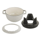 STAUB Specialities čuguna fondī komplekts 20 cm, White Truffle ar kalnu rakstu