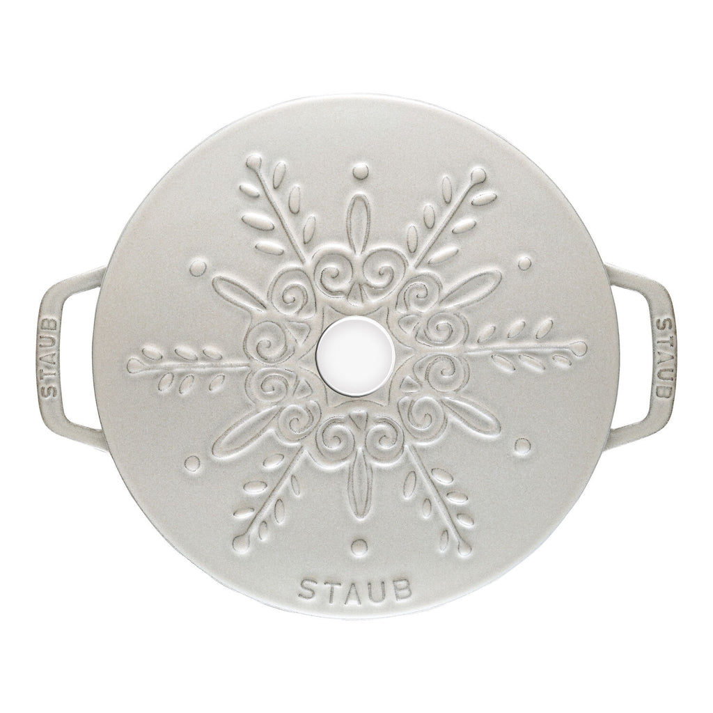 Emaljēts čuguna katls 24cm STAUB La Cocotte Duch Oven Snowflake 3.6L balts