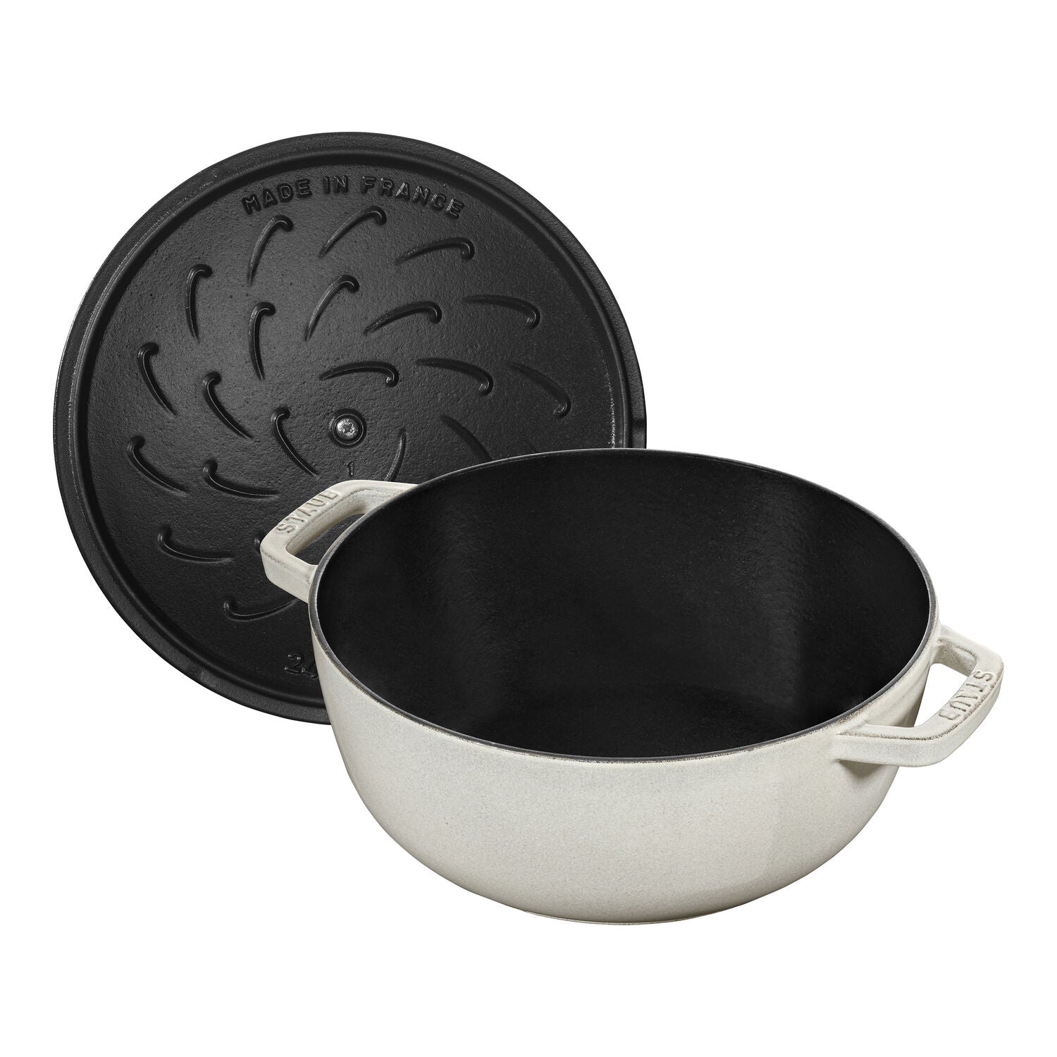 Emaljēts čuguna katls 24cm STAUB La Cocotte Duch Oven Snowflake 3.6L balts