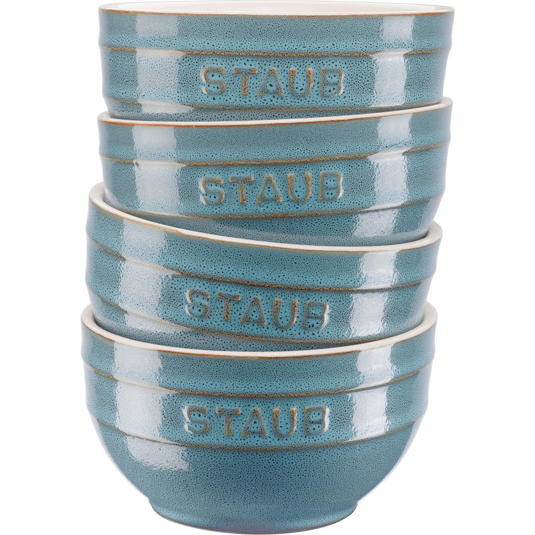 Keramkas bļodiņas STAUB Ceramique 14 cm, 0.7L, 4gab., antīki zilas