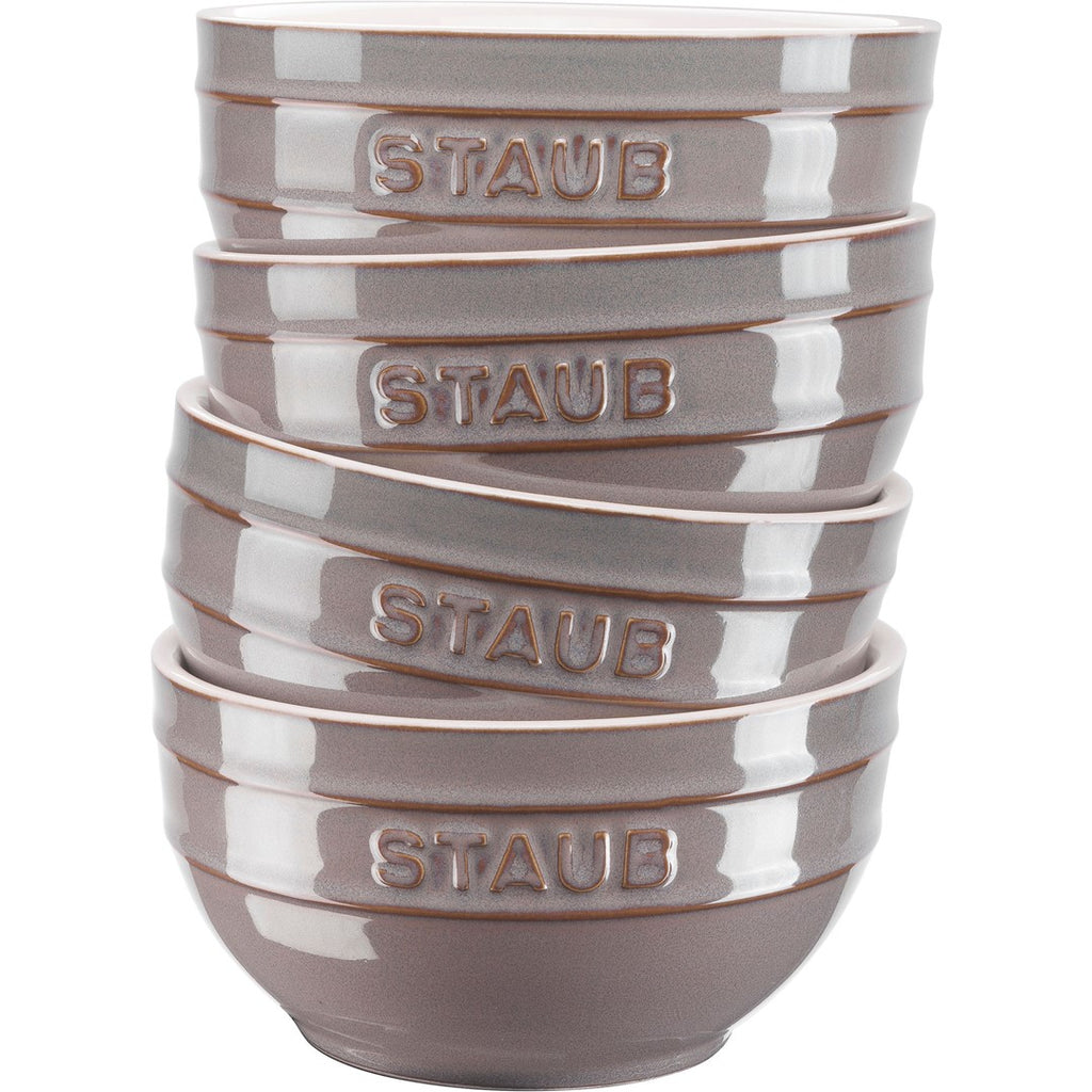 Keramikas bļodiņas STAUB Ceramique 12cm, 4gab., antīki pelēkas