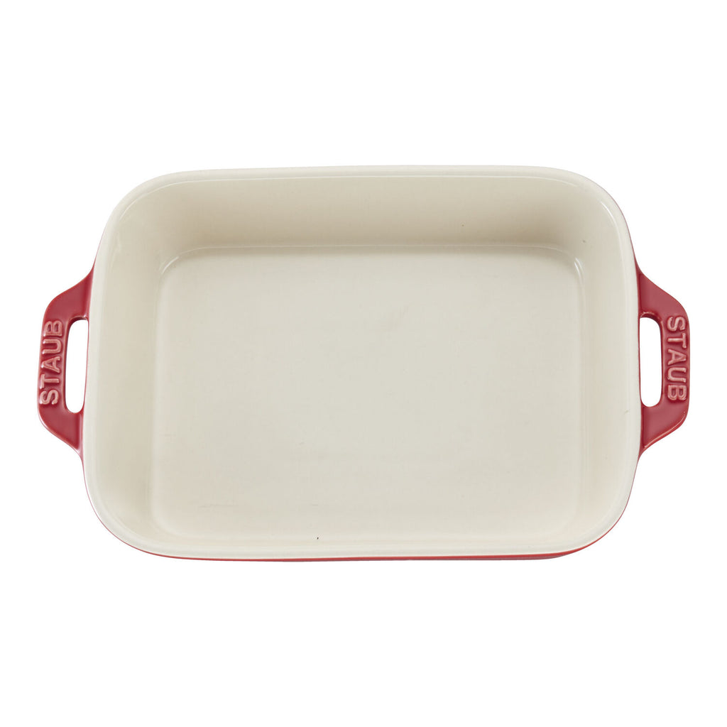Taisnstūrveida cepeškrāsns trauks 34 x 24 cm STAUB Ceramique 4.5L, keramikas