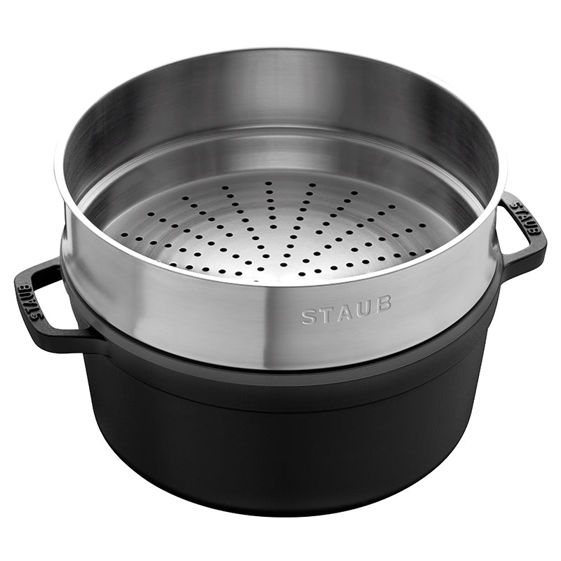 Čuguna katls STAUB LA COCOTTE komplektā ar tvaicēšanas sietu 3.8L
