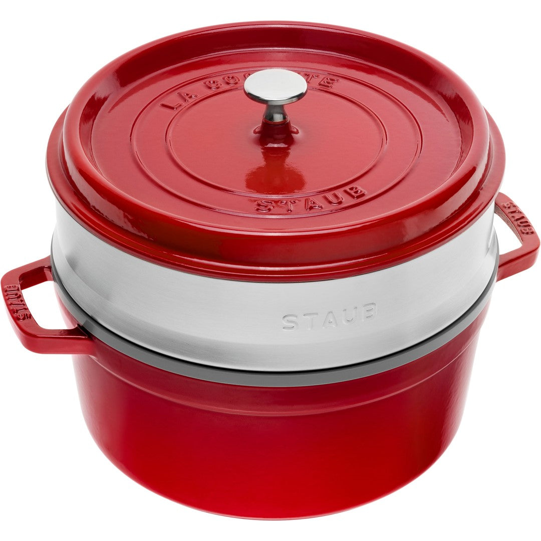 Čuguna katls STAUB LA COCOTTE komplektā ar tvaicēšanas sietu 3.8L