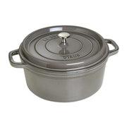 Emaljēts čuguna katls ar vāku Staub 28cm 6.7L Cocotte, pelēks