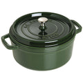 Emaljēts čuguna katls ar vāku Staub 26cm 5.2L Cocotte, tumši zaļš