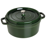 Emaljēts čuguna katls ar vāku Staub 28cm 6.7L Cocotte, tumši zaļš