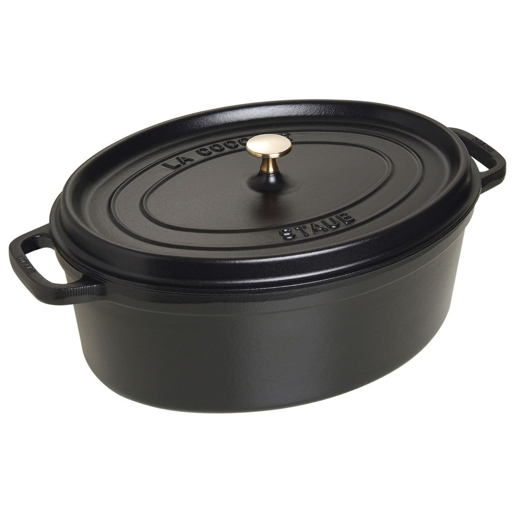 Ovāls emaljēts čuguna katls STAUB LA COCOTTE 8L, melns