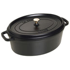 Ovāls emaljēts čuguna katls STAUB LA COCOTTE 8L, melns