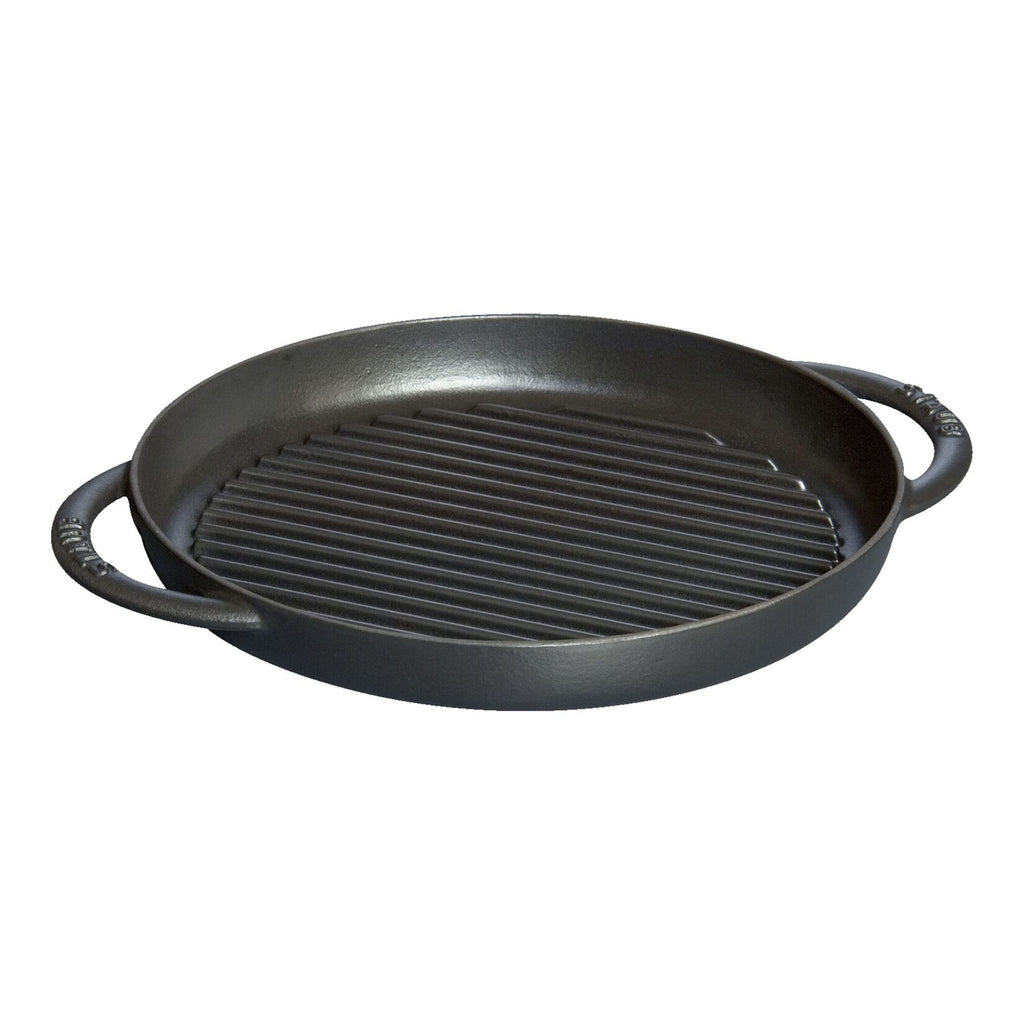 STAUB Pure Grill čuguna grilpanna 26 cm, melna