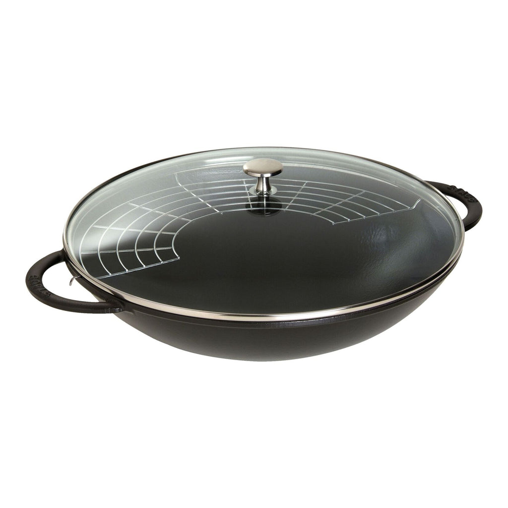 Čuguna WOK panna 37cm STAUB Specialities ar vāku