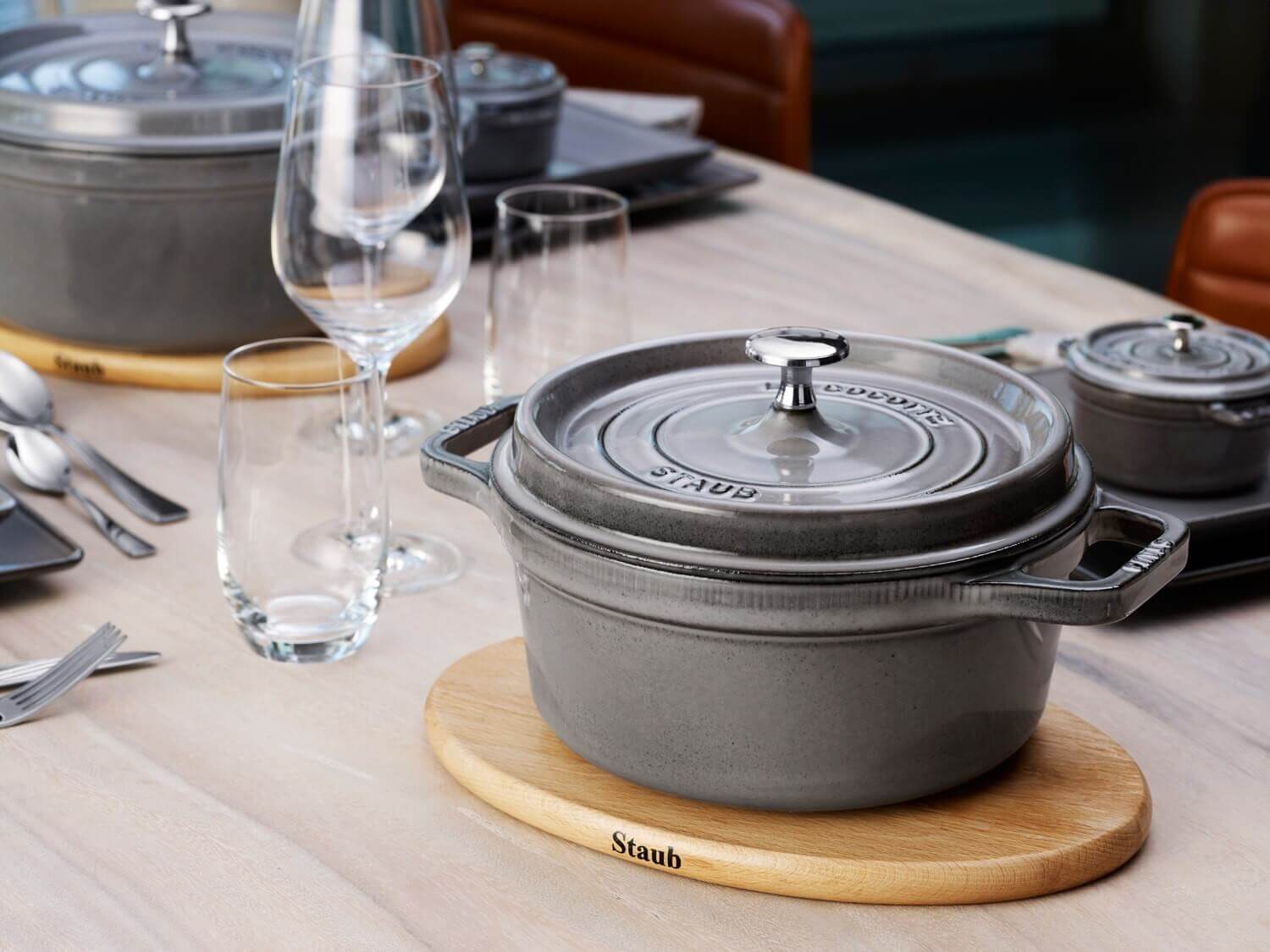 Emaljēts čuguna katls STAUB LA COCOTTE 18cm, 1.7L, pelēks