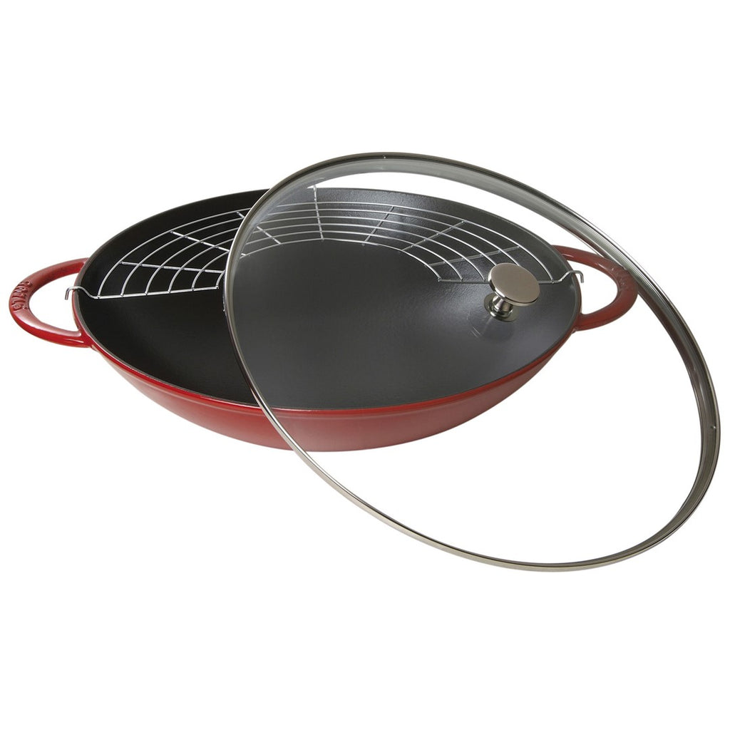 Čuguna WOK panna 37cm STAUB Specialities ar vāku