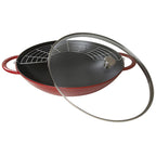 Čuguna WOK panna 37cm STAUB Specialities ar vāku