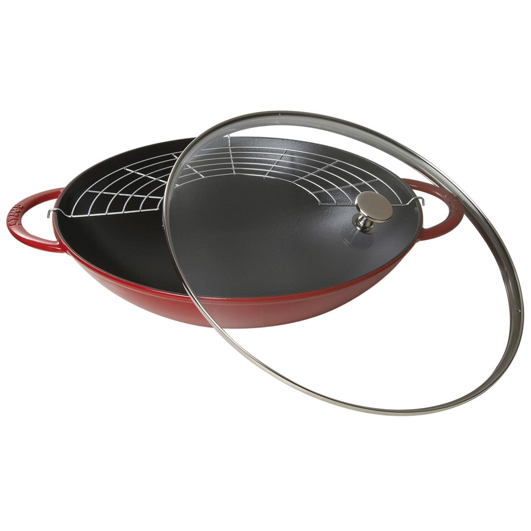 Čuguna WOK panna 37cm STAUB Specialities ar vāku