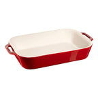 Taisnstūrveida cepeškrāsns trauks 34 x 24 cm STAUB Ceramique 4.5L, keramikas