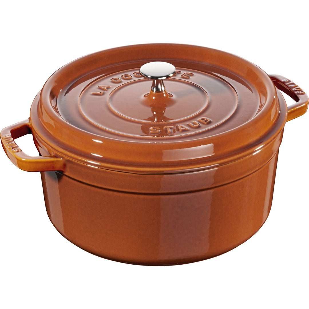 Emaljēts čuguna katls ar vāku Staub 26cm 5.25L Cocotte, brūns