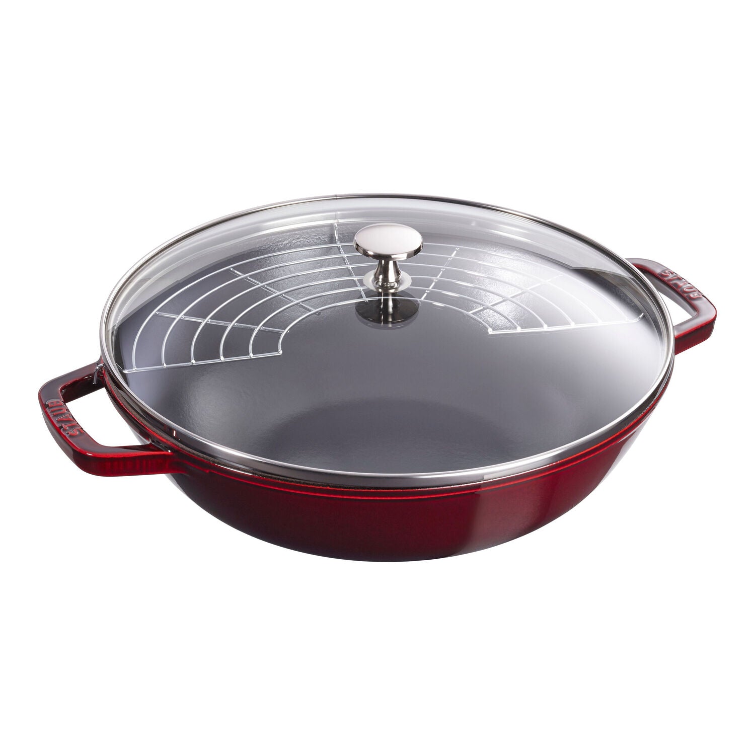 Čuguna WOK panna 30cm STAUB Specialities, ar vāku