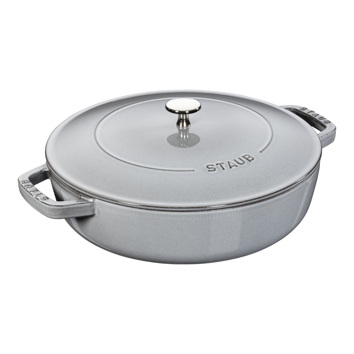Čuguna dziļā panna 28cm STAUB Braisers Christera Saute ar vāku
