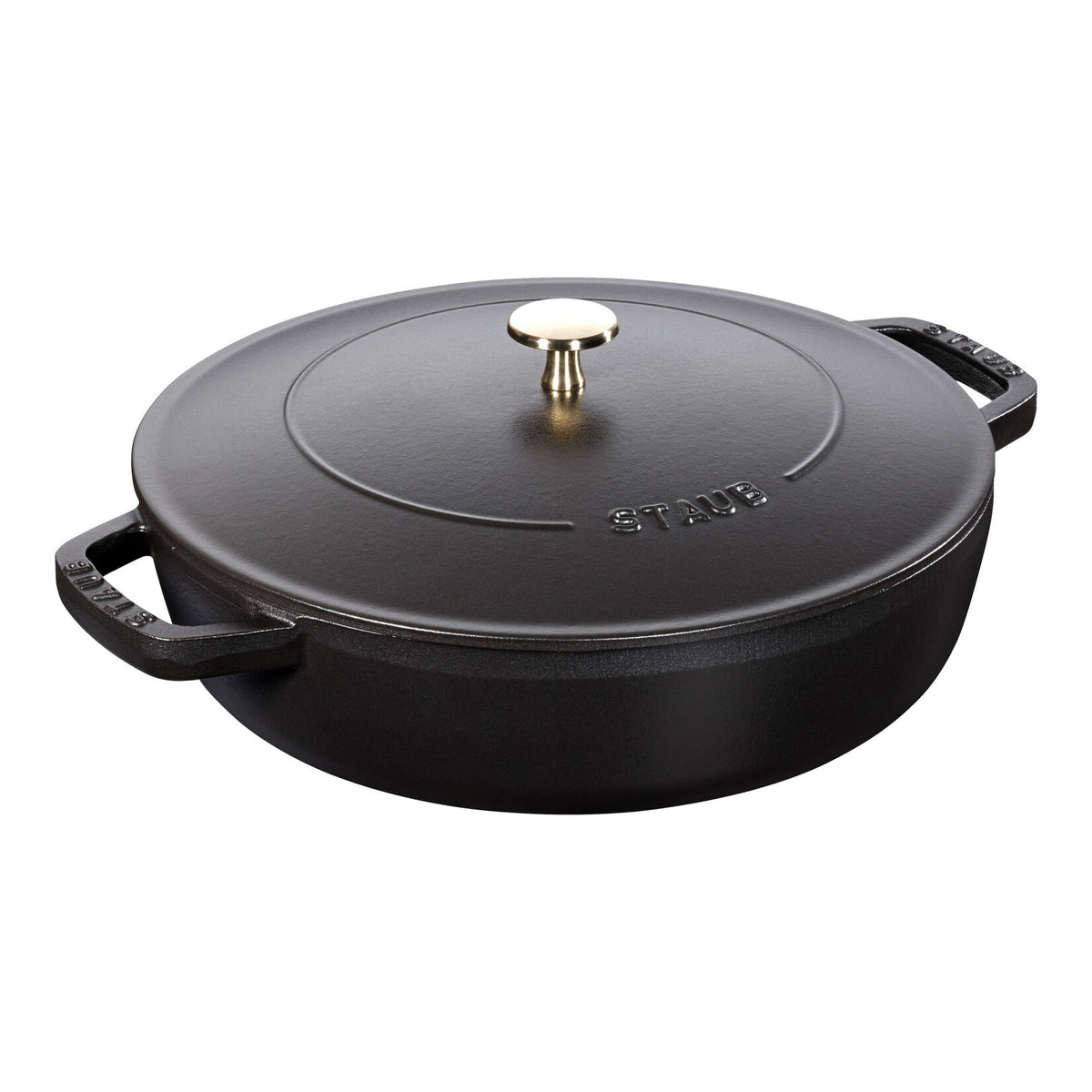 Čuguna dziļā panna 28cm STAUB Braisers Chistera Saute ar vāku
