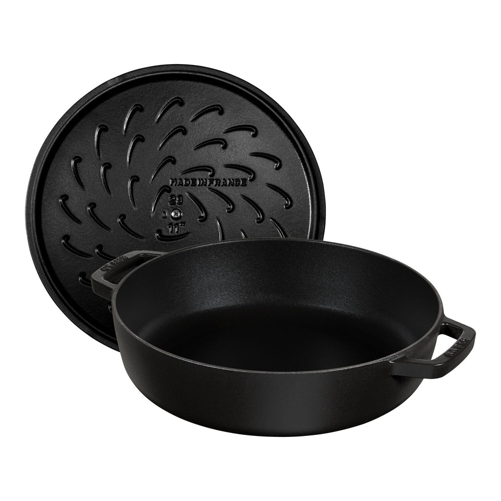 Čuguna dziļā panna 24cm STAUB Braisers Christera Saute ar vāku