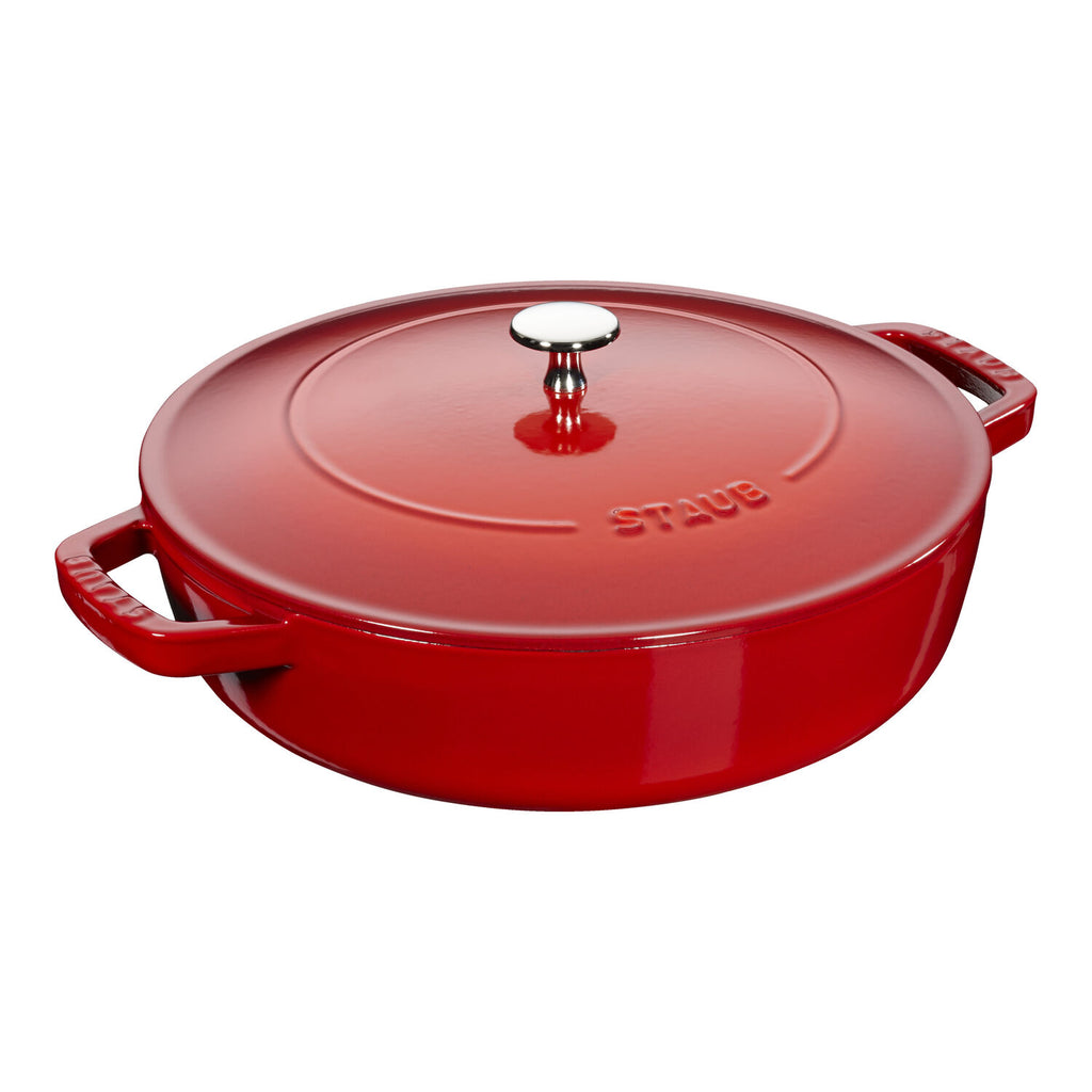 Čuguna dziļā panna 28cm STAUB Braisers Chistera Saute ar vāku